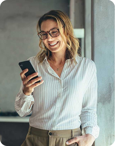 Professional woman using mobile phone